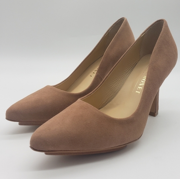 1504- Salone Monet Anita Suede Heels Size 8M NWT – w/ Box & Dust Bag - Picture 3 of 16
